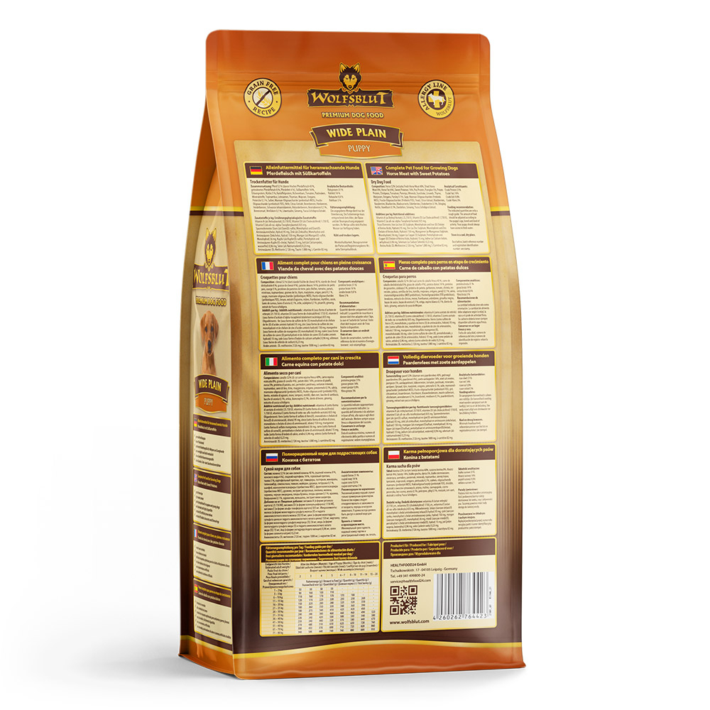 Wolfsblut Dog Wide Plain Puppy - konina i bataty 2kg - obrazek 3
