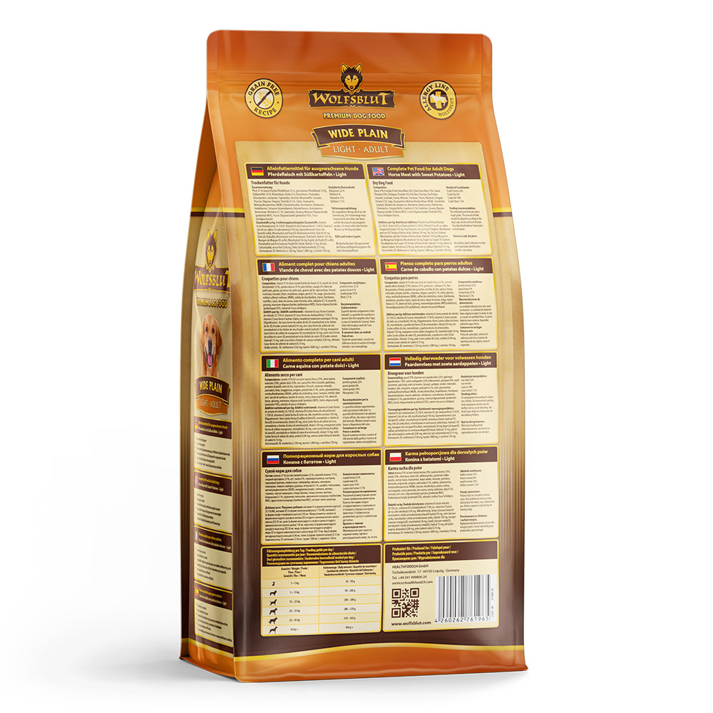 Wolfsblut Dog Wide Plain Adult Light - konina i bataty 2kg - obrazek 3