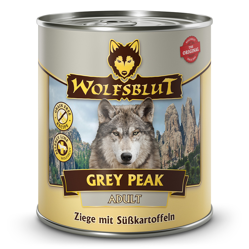 Wolfsblut Dog Grey Peak - koza i bataty puszka 800g - obrazek 1