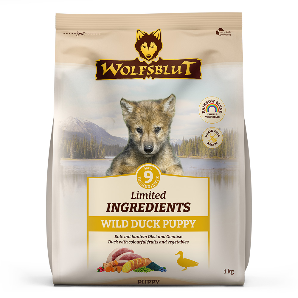 Wolfsblut Dog Limited Ingredients Wild Duck Puppy - kaczka i bataty 1kg - obrazek 1