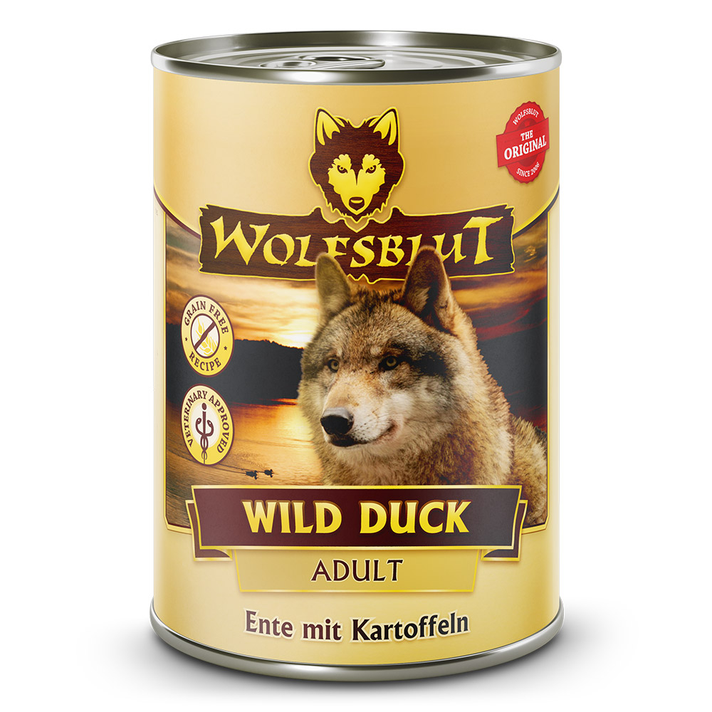 Wolfsblut Dog Wild Duck - kaczka i ziemniaki puszka 395g - obrazek 1