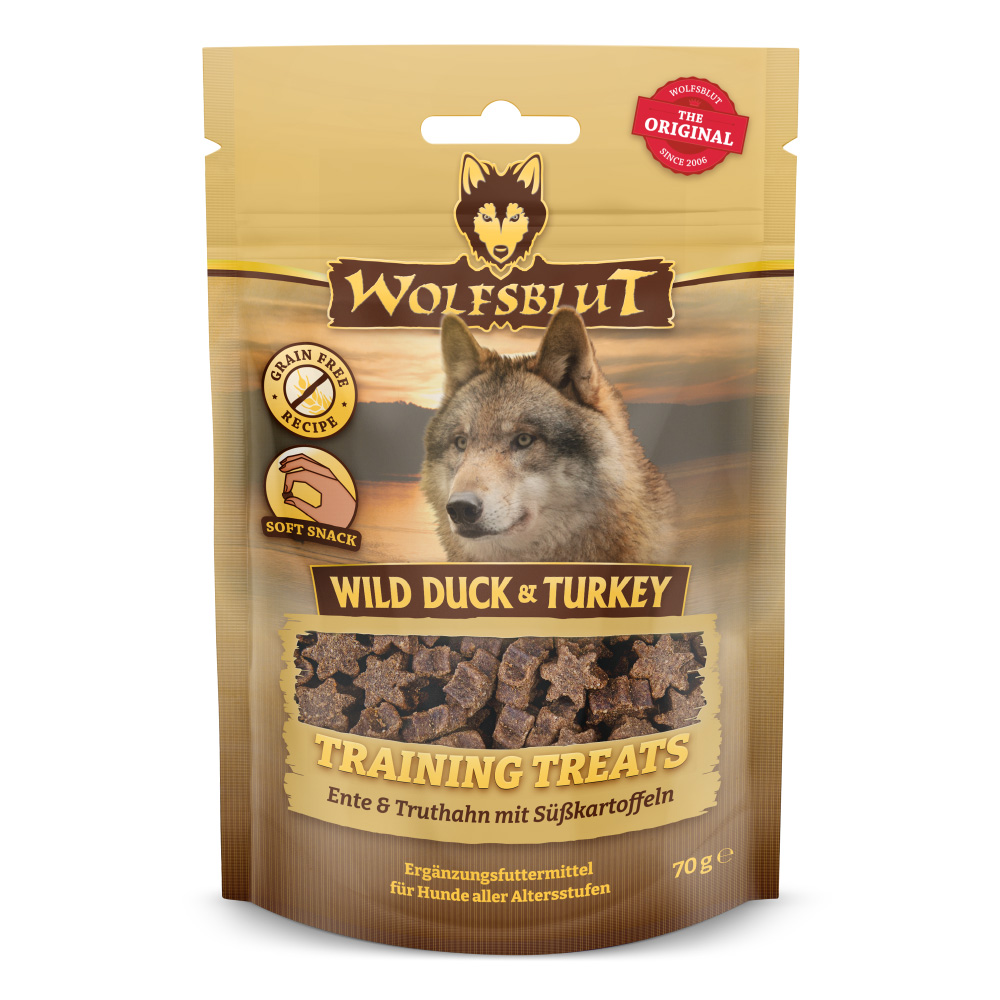 Wolfsblut Dog Training Treats Wild Duck & Turkey 70g - obrazek 1