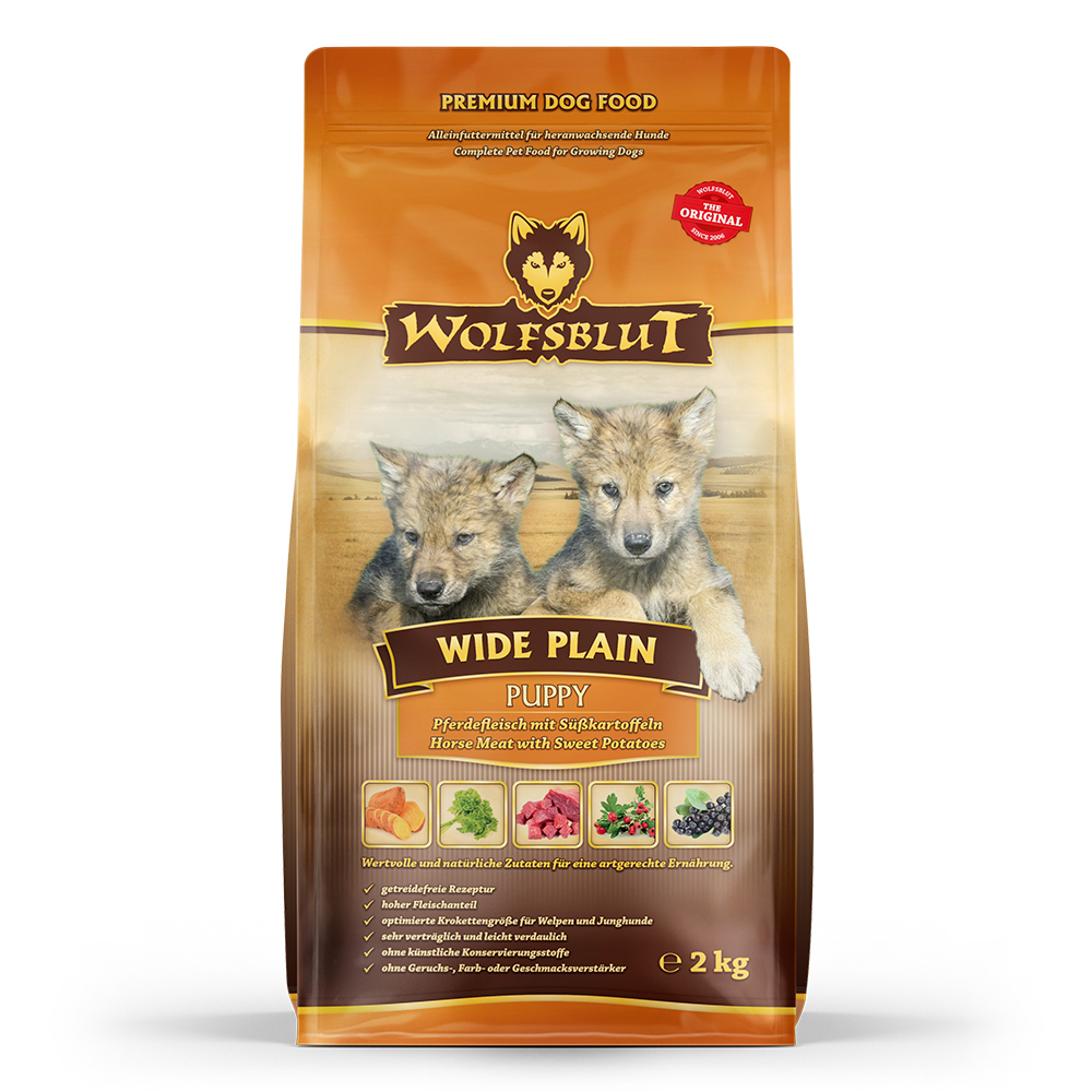 Wolfsblut Dog Wide Plain Puppy - konina i bataty 2kg - obrazek 1