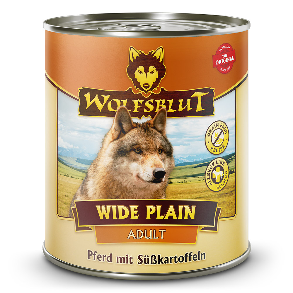 Wolfsblut Dog Wide Plain - konina i bataty puszka 800G - obrazek 1